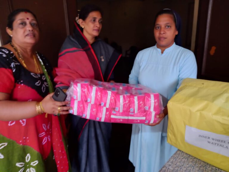 Donation of sanitary napkins